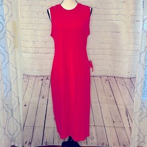 OLIVE + OAK Ribbed Cutout Sleeveless Dress